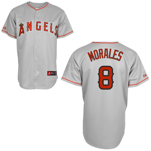 Designer Los Angeles Angels 8 Kendrys Morales Grey Cool Base MLB Jersey Baseball MLB Jerseys